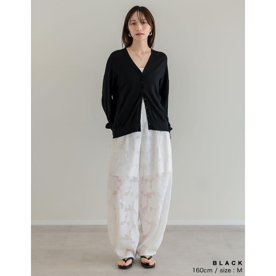 カーディガン サマーニット レディース シアー トップス M/L 羽織り 紫外線対策 接触冷感 冷房対策 長袖 手洗い可能 春夏[mb] | Re:EDIT | 16
