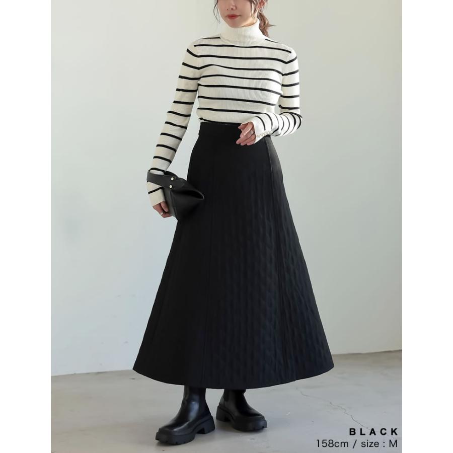 ロージーモンスターrosymonsterリバーシブルキルティングフレアスカート ロージーモンスターRosyMonster ジャガード織り フレアロングスカート