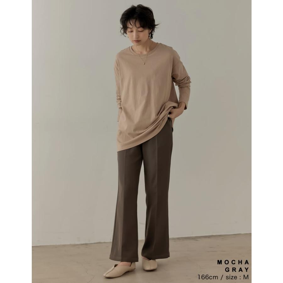 セミフレアパンツ レディース パンツ ストレッチツイル スラックス 低身長向け 高身長向け 秋冬 | Re:EDIT | 14