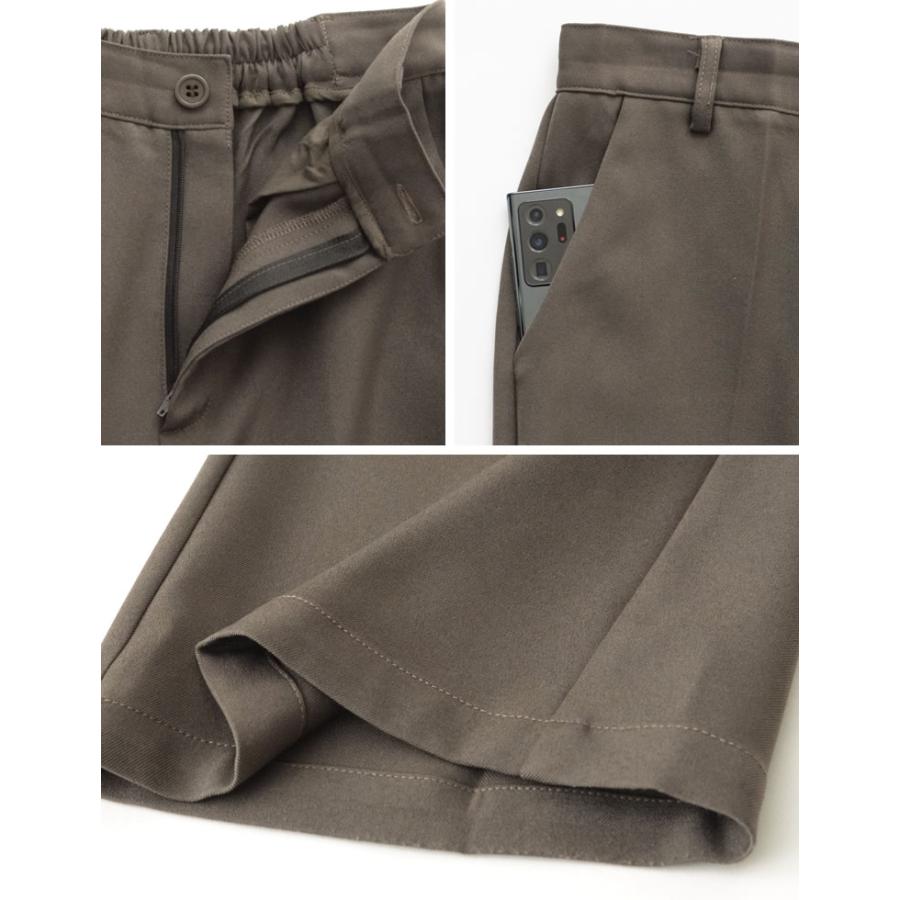 セミフレアパンツ レディース パンツ ストレッチツイル スラックス 低身長向け 高身長向け 秋冬 | Re:EDIT | 19