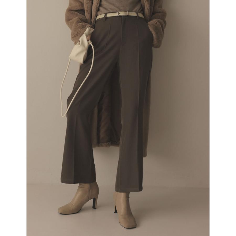 セミフレアパンツ レディース パンツ ストレッチツイル スラックス 低身長向け 高身長向け 秋冬 | Re:EDIT | 05