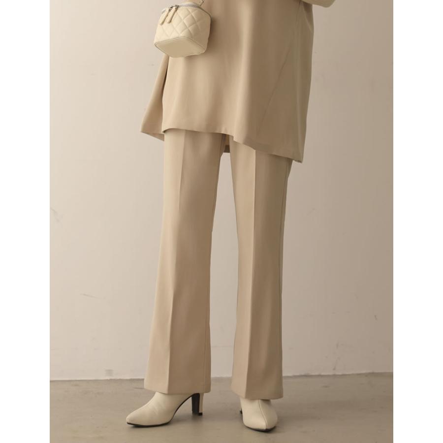 セミフレアパンツ レディース パンツ ストレッチツイル スラックス 低身長向け 高身長向け 秋冬 | Re:EDIT | 06