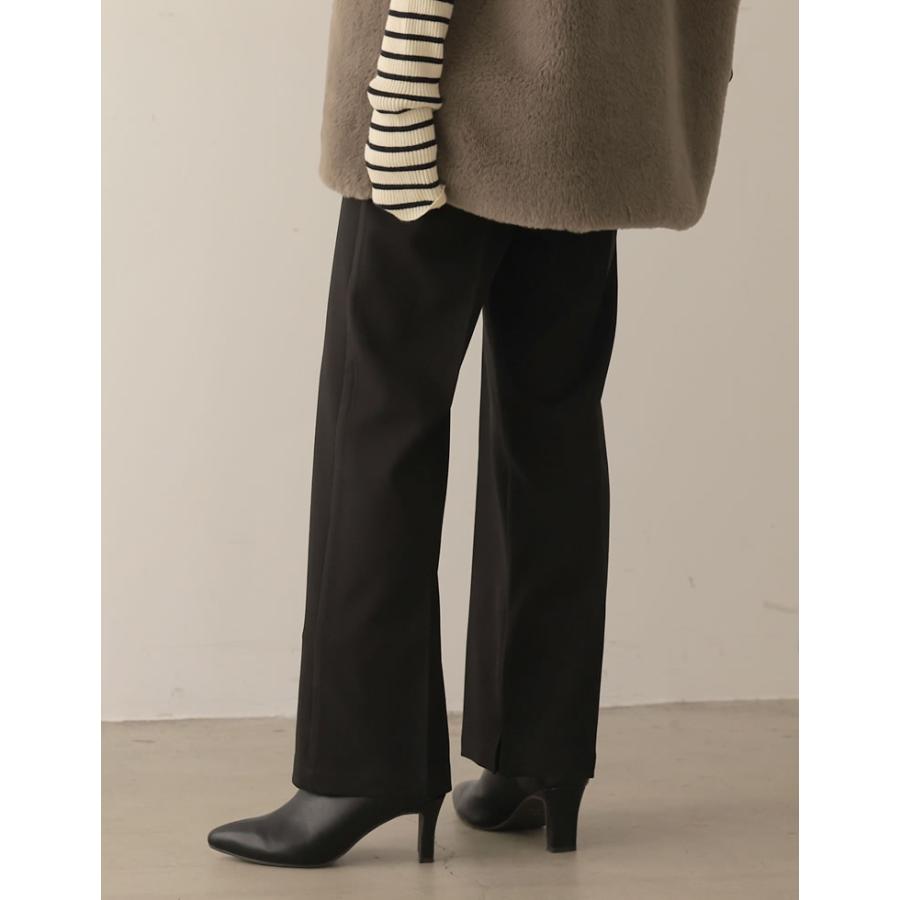 セミフレアパンツ レディース パンツ ストレッチツイル スラックス 低身長向け 高身長向け 秋冬 | Re:EDIT | 09