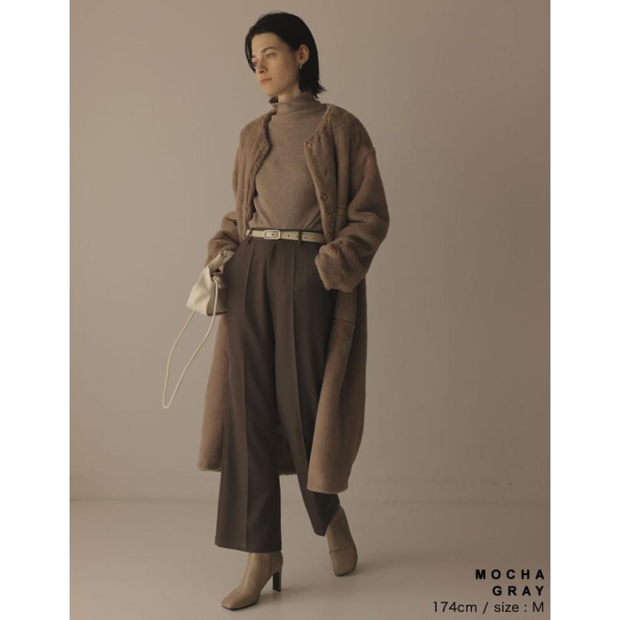 セミフレアパンツ レディース パンツ ストレッチツイル スラックス 低身長向け 高身長向け 秋冬 | Re:EDIT | 10