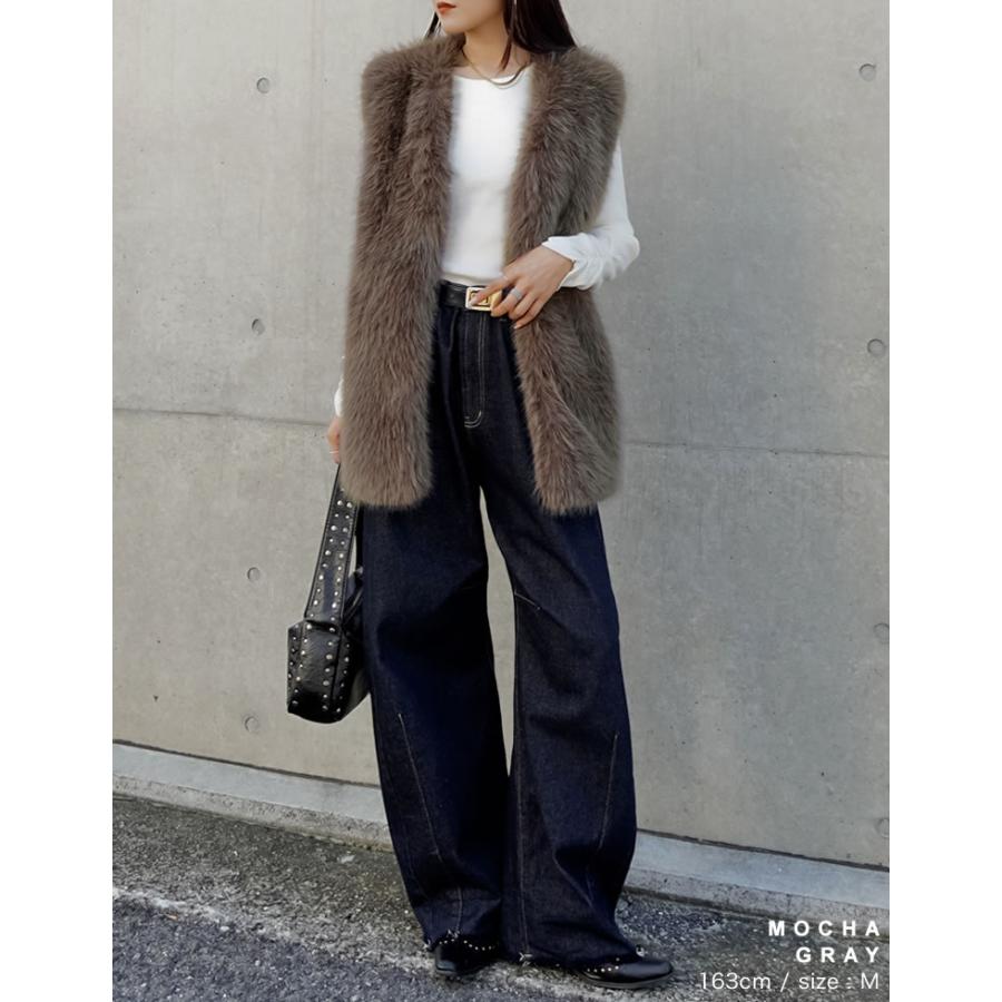 美品　Re:EDIT リエディ　ファーベスト　ベスト　ジレ　ファー　人気　完売 Re:EDIT（リエディ） ベスト ジレ 「2025AW COLLECTION」「販売枚数1.5