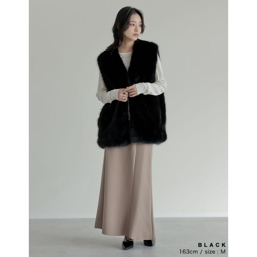 美品　Re:EDIT リエディ　ファーベスト　ベスト　ジレ　ファー　人気　完売 Re:EDIT（リエディ） ベスト ジレ 「2025AW COLLECTION」「販売枚数1.5