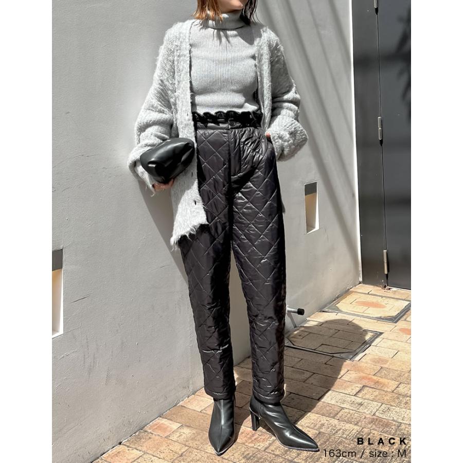 テーパードパンツ レディース パンツ キルティングパンツ 中綿入り ハイウエスト 低身長向け 高身長向け 2023秋冬 | Re:EDIT | 13