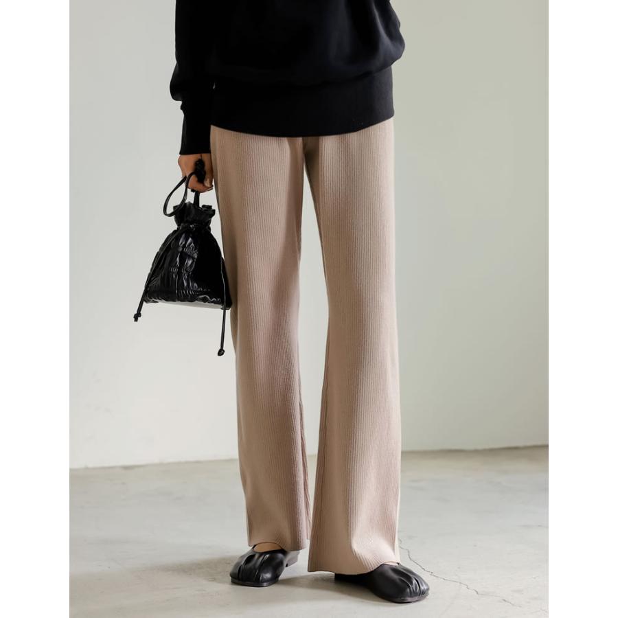 Re:EDIT（リエディ） リブニットパンツ レディース パンツ ニット