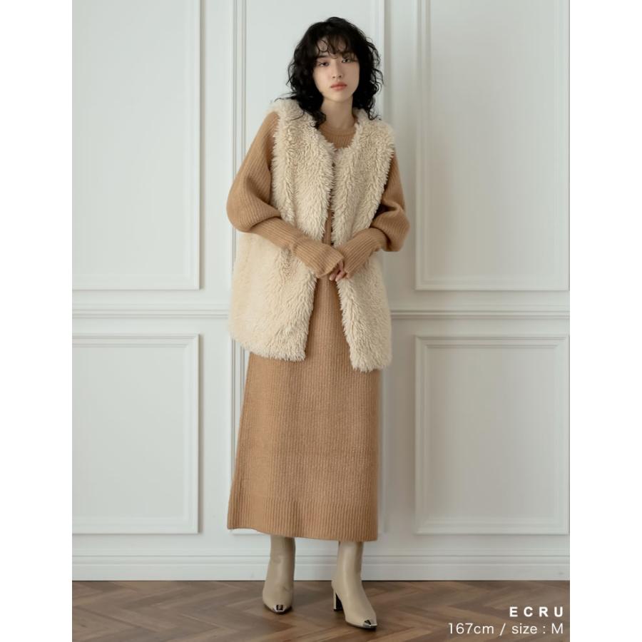 Re:EDIT（リエディ） アウター ボアベスト レディース フェイクファー