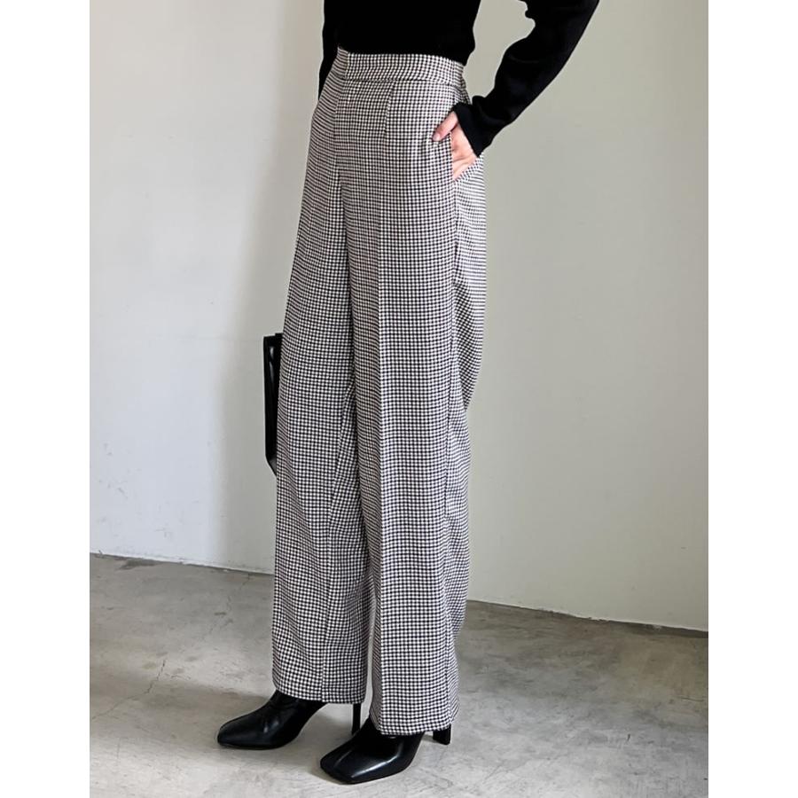 Re:EDIT（リエディ） パンツ レディース スラックス チェック柄パンツ