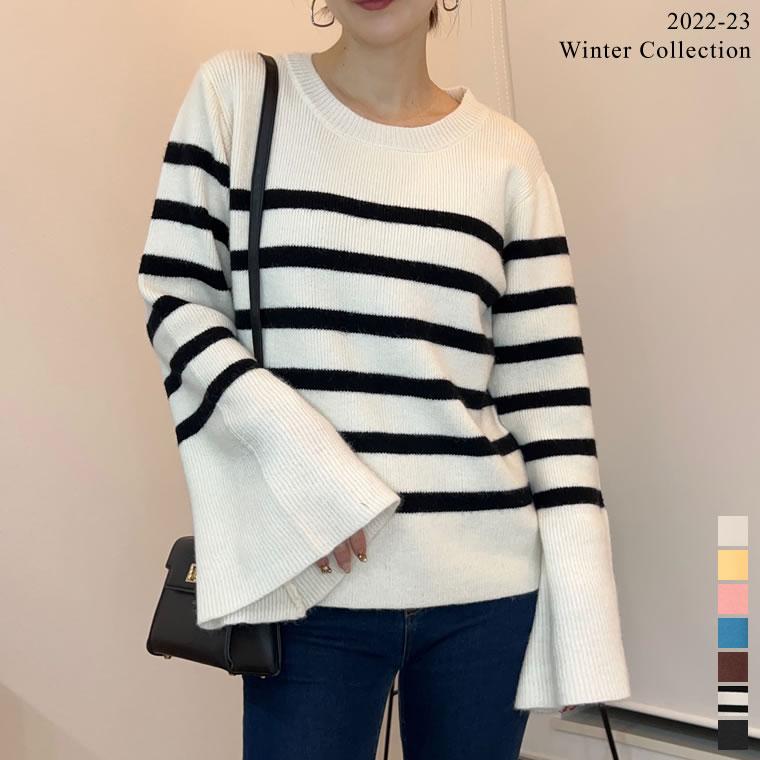 トップス レディース アルパカタッチ ニット トップス セーター リブニット 秋冬 売れてる 人気 あったか マストアイテム 定番 | Re:EDIT