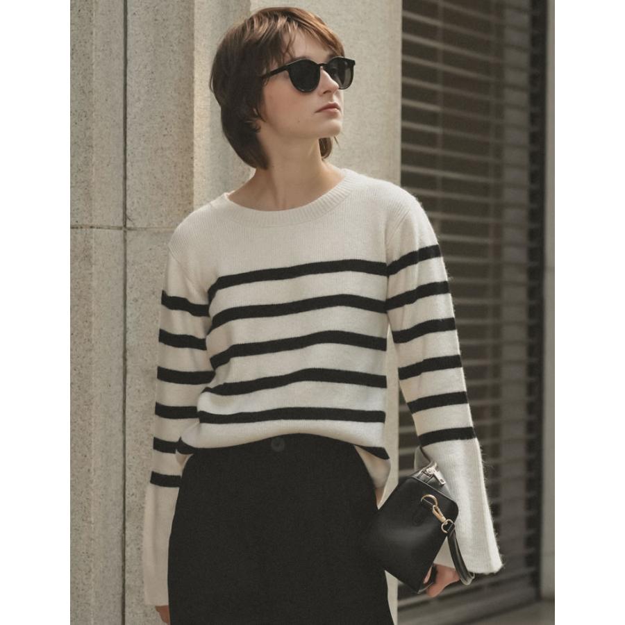 トップス レディース アルパカタッチ ニット トップス セーター リブニット 秋冬 売れてる 人気 あったか マストアイテム 定番 | Re:EDIT | 09