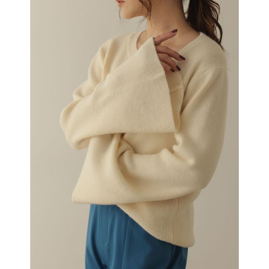 トップス レディース アルパカタッチ ニット トップス セーター リブニット 秋冬 売れてる 人気 あったか マストアイテム 定番 | Re:EDIT | 11