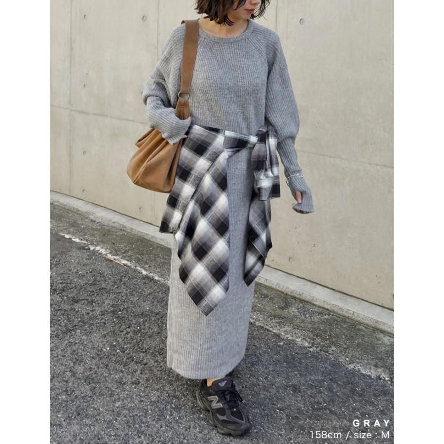 Re:EDIT（リエディ） ワンピース ロング丈 指穴 レディース 9色 低身長