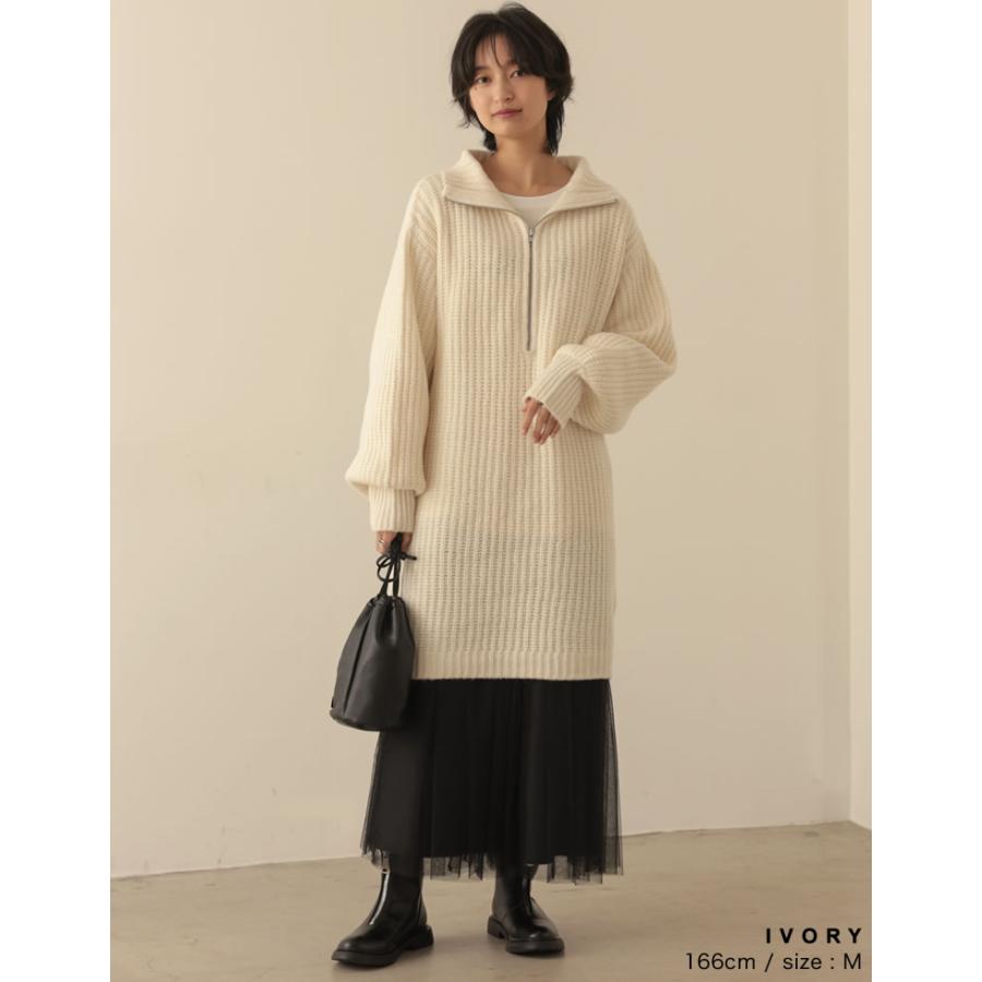 ワンピース ニットトップス レディース ニットニットチュニック トップス チュニック 低身長向け サステナブル 秋冬 | Re:EDIT | 19