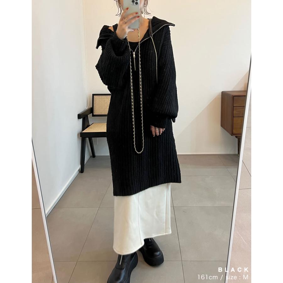 ワンピース ニットトップス レディース ニットニットチュニック トップス チュニック 低身長向け サステナブル 秋冬 | Re:EDIT | 12