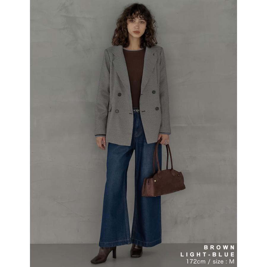 【まとめ買い】 ニット トップス セーター 長袖 レディース 11色 M/L リブニット 袖フレア 配色 カラーニット クルーネック 2025秋冬[mb] | Re:EDIT | 24