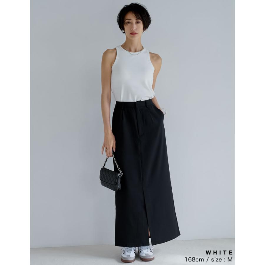 タンクトップ レディース インナー アンダーウェア インナーウェア カップ付き リブ トップス 神山まりあさん着用 2024SS 2024春夏[mb] | Re:EDIT | 10