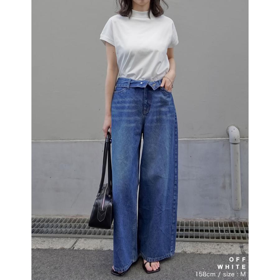Tシャツ レディース  トップス カットソー ミドル丈 クルーネック 接触冷感 UVカット 日焼け対策 紫外線対策 春夏[mb] | Re:EDIT | 15