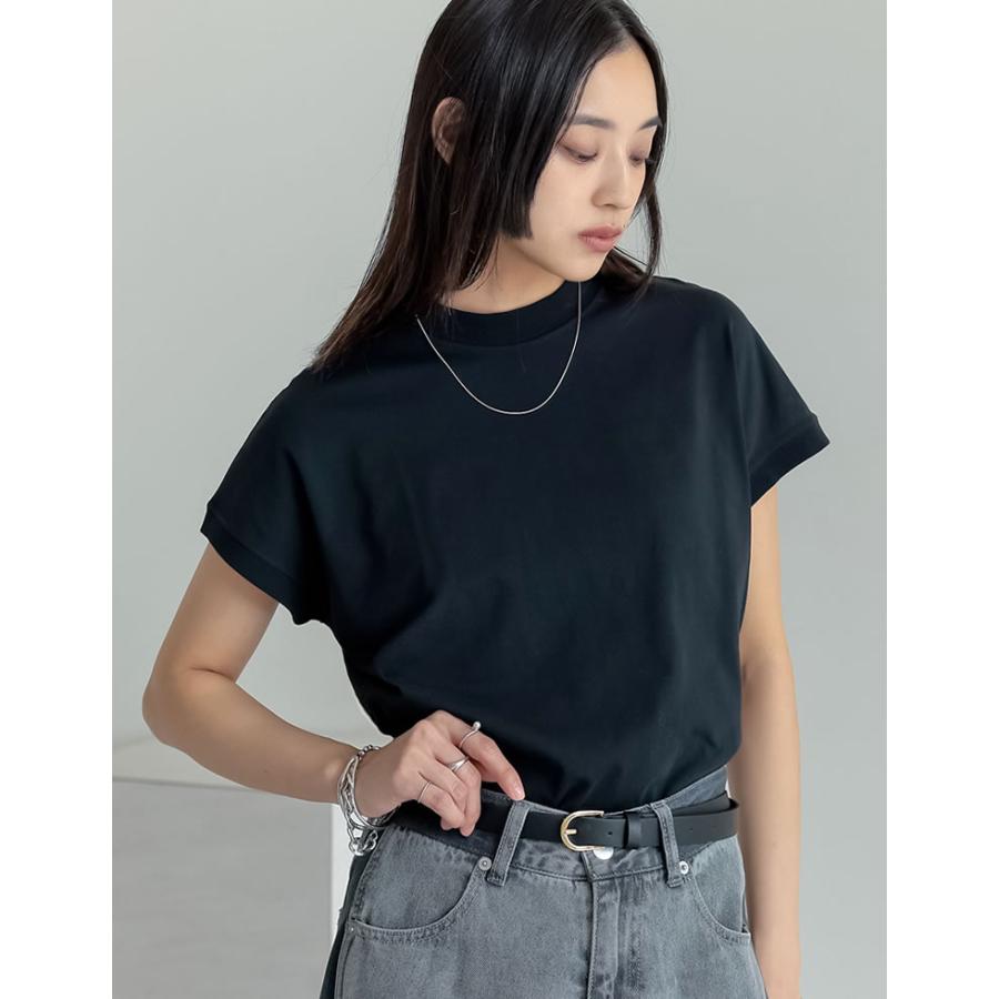 Tシャツ レディース  トップス カットソー ミドル丈 クルーネック 接触冷感 UVカット 日焼け対策 紫外線対策 春夏[mb] | Re:EDIT | 04