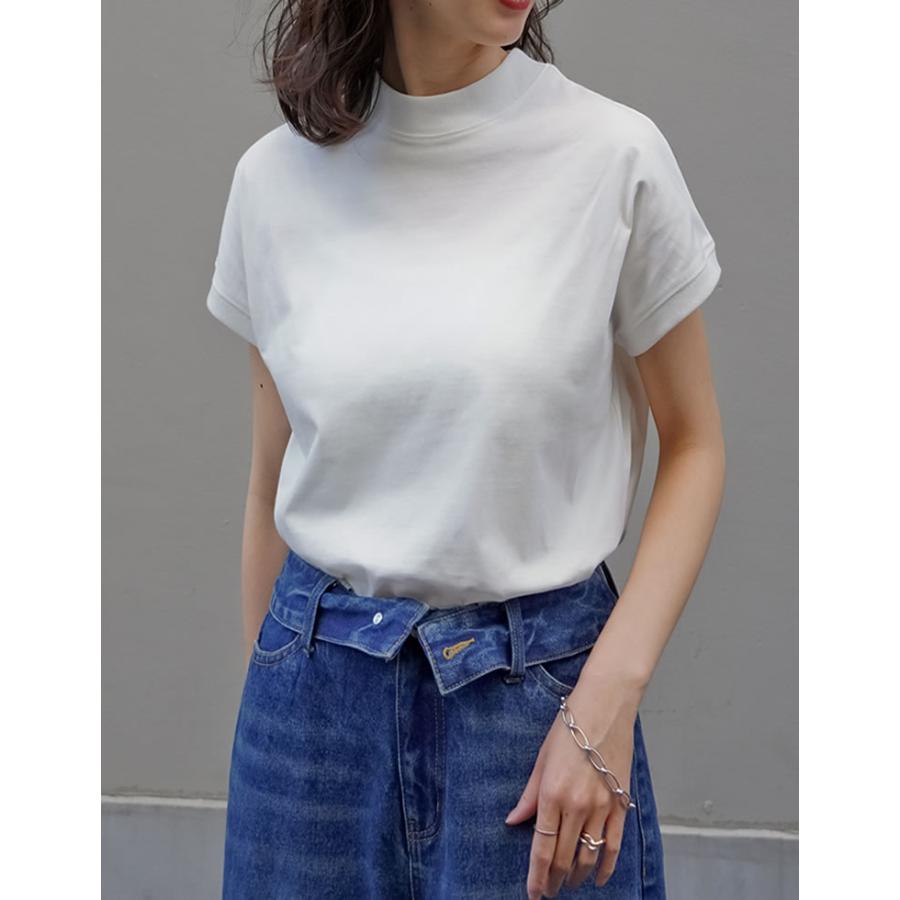 Tシャツ レディース  トップス カットソー ミドル丈 クルーネック 接触冷感 UVカット 日焼け対策 紫外線対策 春夏[mb] | Re:EDIT | 05