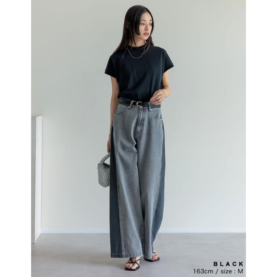 Tシャツ レディース  トップス カットソー ミドル丈 クルーネック 接触冷感 UVカット 日焼け対策 紫外線対策 春夏[mb] | Re:EDIT | 11