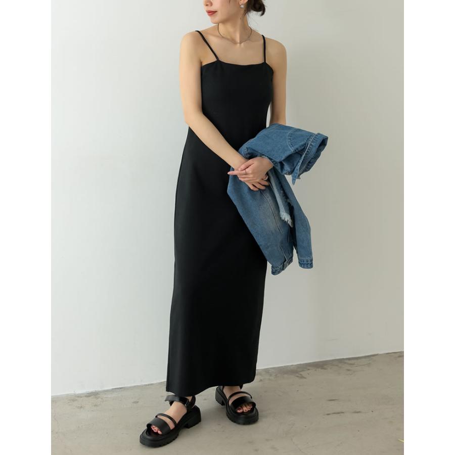 ワンピース レディース キャミカップ付き ダブルストラップ 低身長 2025春夏 返品交換不可 | Re:EDIT | 16