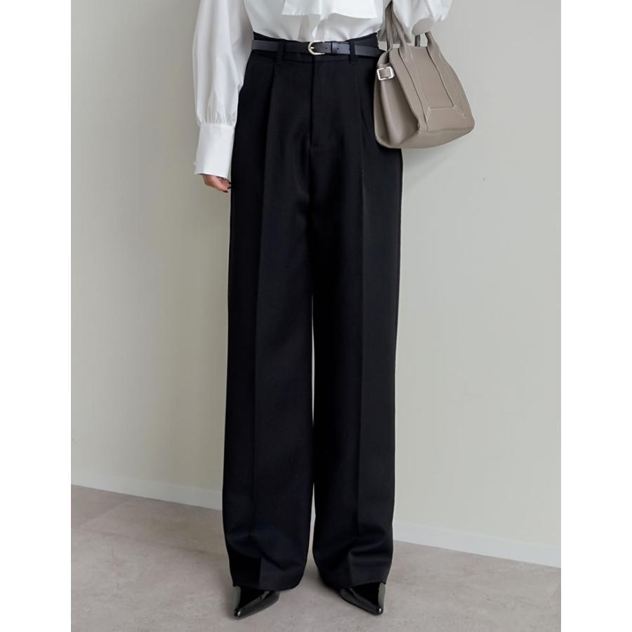 Re:EDIT（リエディ） パンツ スラックス ワイドパンツ レディース 低