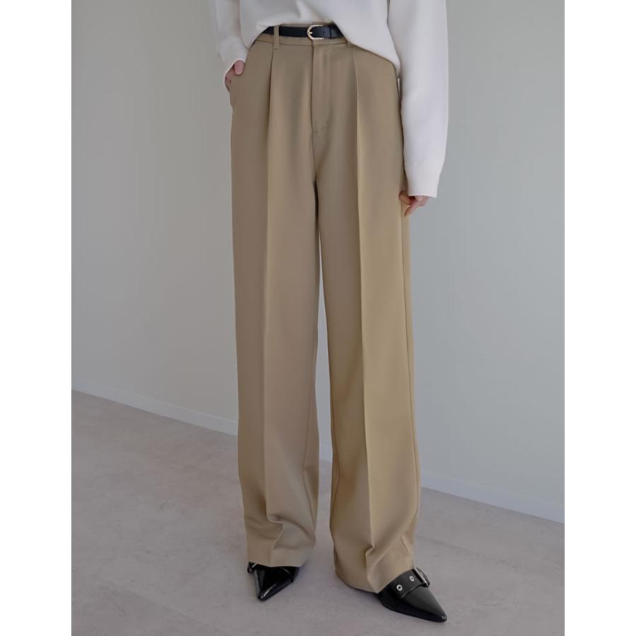パンツ スラックス ワイドパンツ レディース 低身長 高身長 9サイズ 7色 センタープレス タックパンツ カラーパンツ 2025秋冬[mb] | Re:EDIT | 20