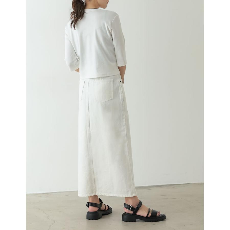 スカート レディース デニムスカート デニム ジーンズ ロングスカート マキシスカート マキシ丈 ロング丈 低身長向け 2023春夏 | Re:EDIT | 13
