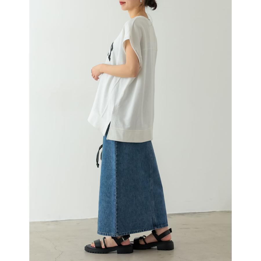 スカート レディース デニムスカート デニム ジーンズ ロングスカート マキシスカート マキシ丈 ロング丈 低身長向け 2023春夏 | Re:EDIT | 09