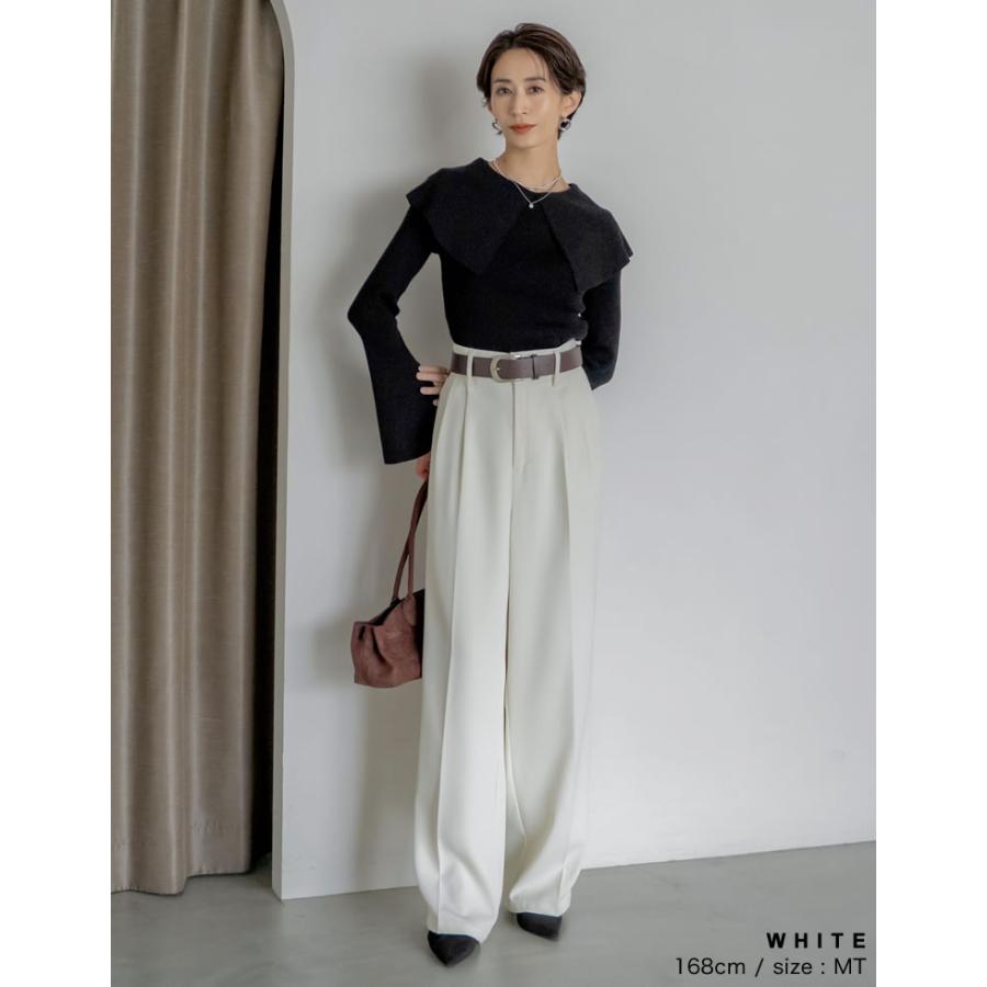 Re:EDIT（リエディ） ワイドパンツ スラックス パンツ レディース 6色