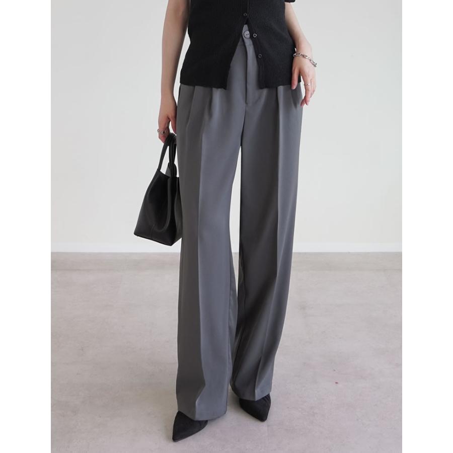 ワイドパンツ レディース パンツ 低身長 高身長 XL スラックス ベルトループ ウエストバックゴム ポケットあり 春夏[mb] | Re:EDIT | 11