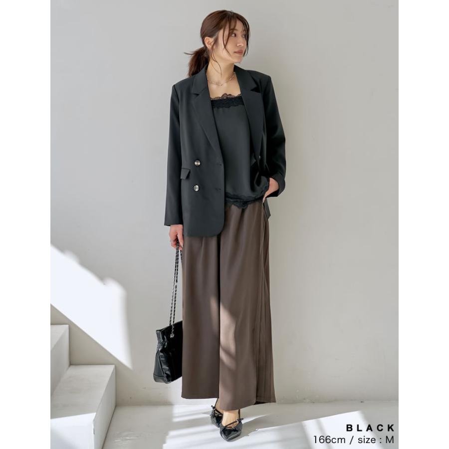 ジャケット アウター レディース 6色 M/L テーラード ライトアウター スーツ ダブルボタン オケージョン ポケットあり 秋冬 | Re:EDIT | 09