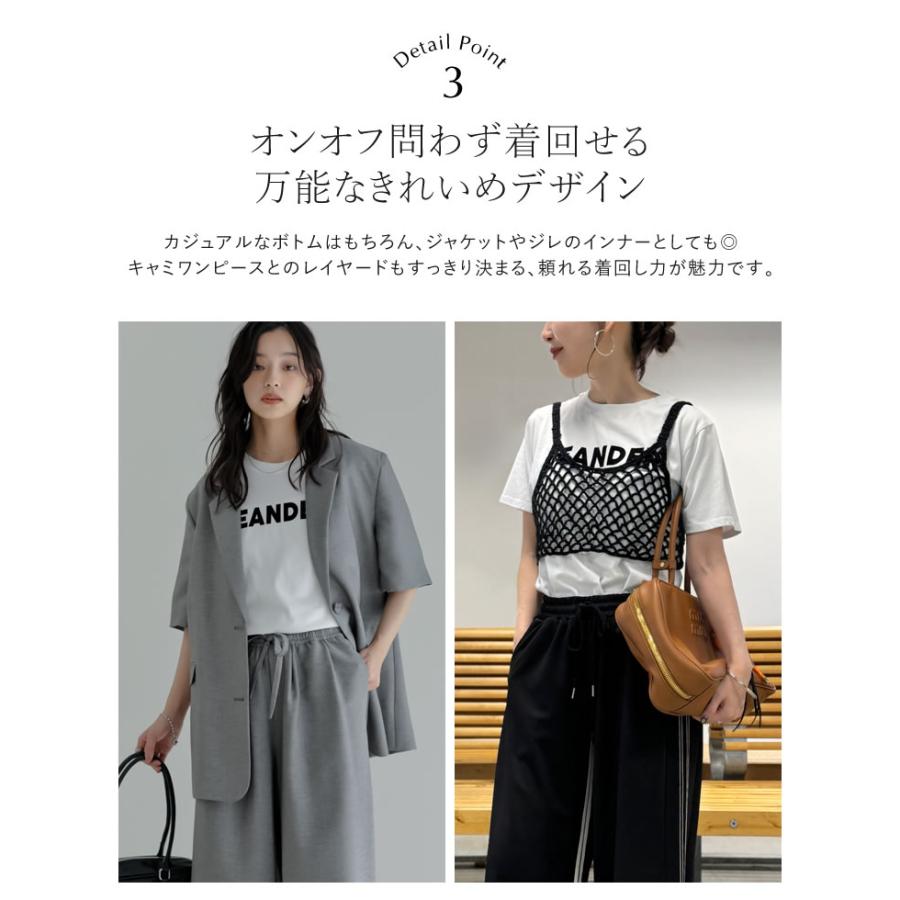 Tシャツ 半袖 レディース トップス カットソー ロゴT 接触冷感 ひんやり 涼しい 涼感 UVカット 春夏[mb] | Re:EDIT | 15