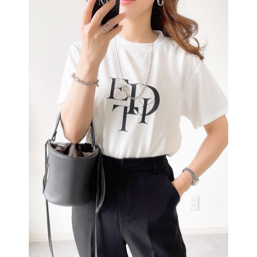 Tシャツ レディース カットソー ロゴTシャツ トップス 接触冷感 UVカット 日焼け対策 紫外線対策 春夏[mb] | Re:EDIT | 14