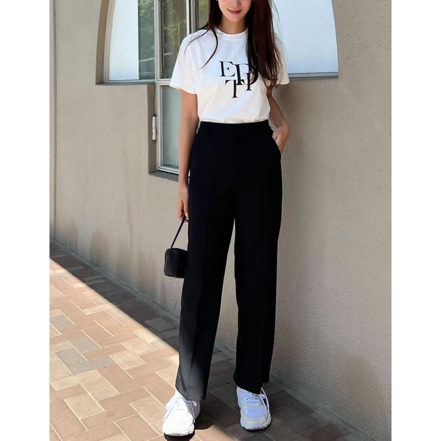 Tシャツ レディース カットソー ロゴTシャツ トップス 接触冷感 UVカット 日焼け対策 紫外線対策 春夏[mb] | Re:EDIT | 15
