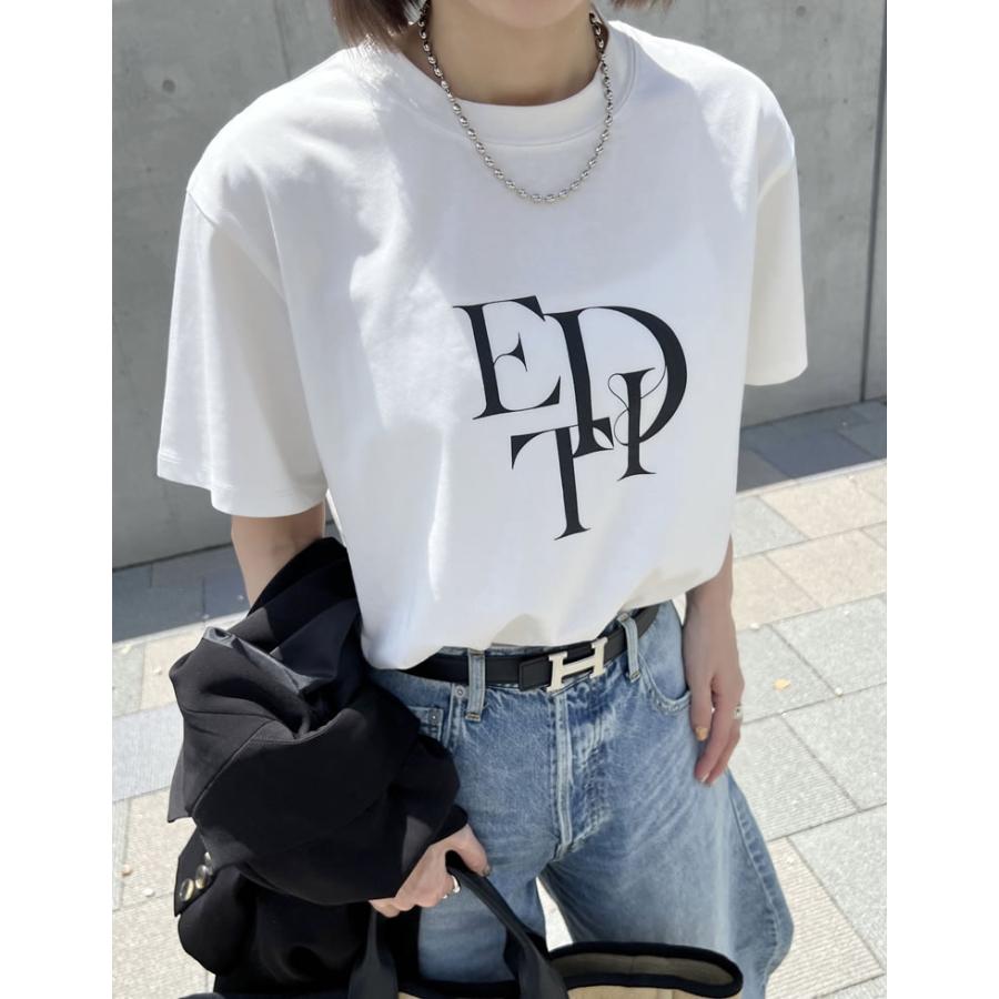 Tシャツ レディース カットソー ロゴTシャツ トップス 接触冷感 UVカット 日焼け対策 紫外線対策 春夏[mb] | Re:EDIT | 04