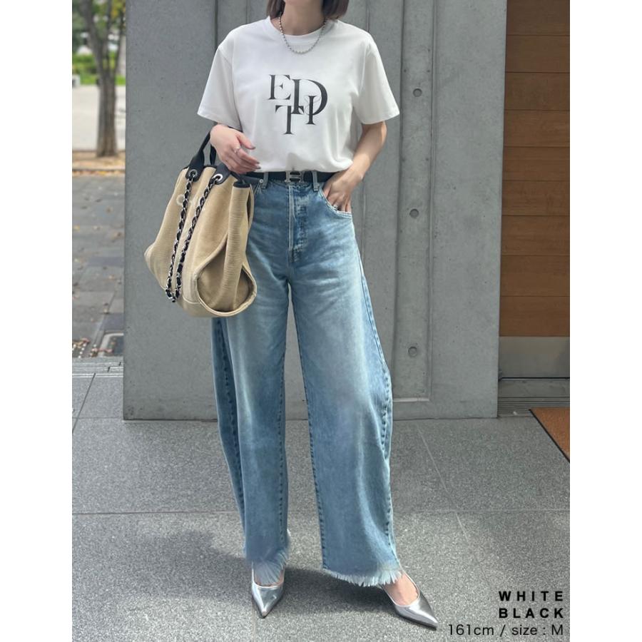 Tシャツ レディース カットソー ロゴTシャツ トップス 接触冷感 UVカット 日焼け対策 紫外線対策 春夏[mb] | Re:EDIT | 05