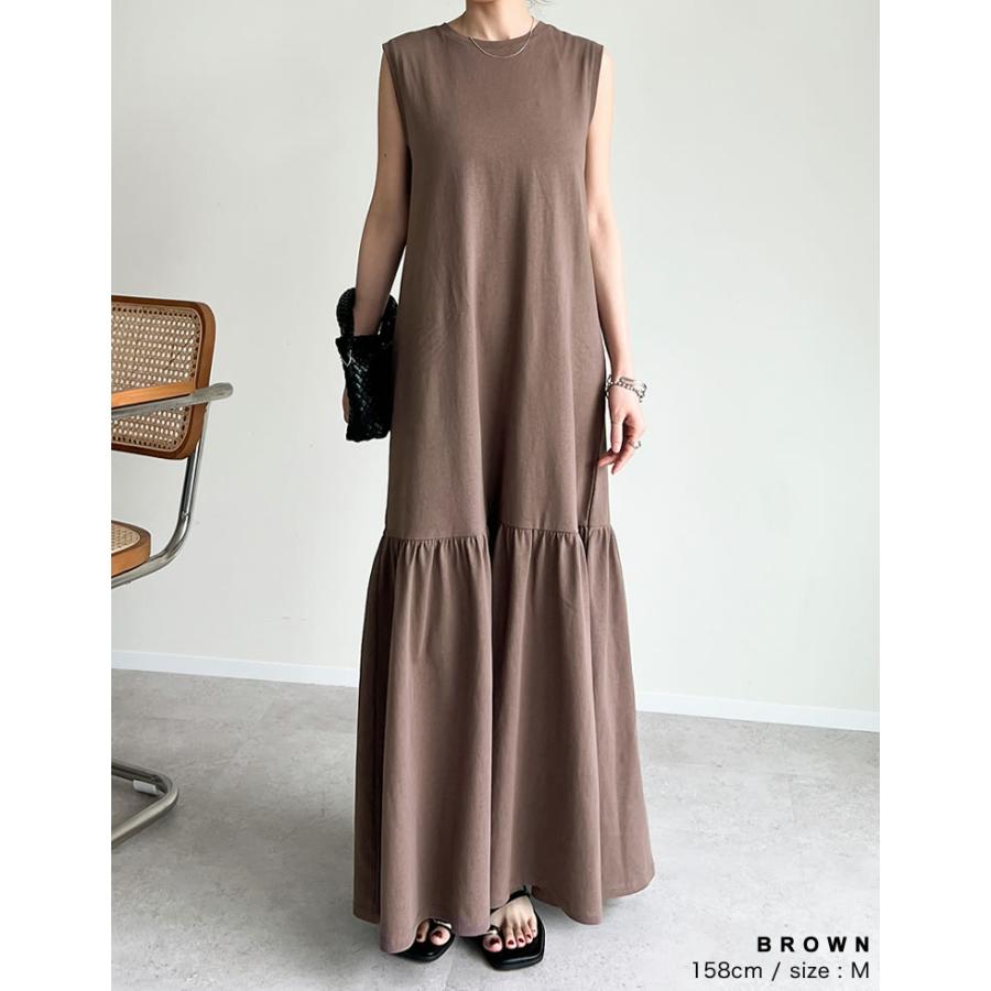 ワンピース レディース マーメイド ティアード 切り替え ロング コットン 低身長 高身長 2025春夏 | Re:EDIT | 20