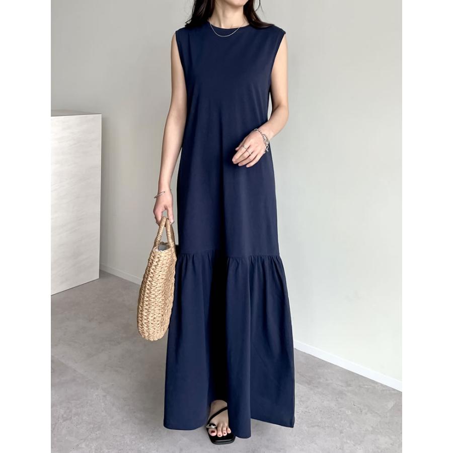 ワンピース レディース マーメイド ティアード 切り替え ロング コットン 低身長 高身長 2025春夏 | Re:EDIT | 07
