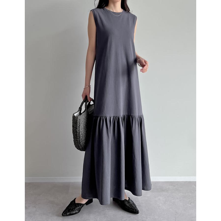 ワンピース レディース マーメイド ティアード 切り替え ロング コットン 低身長 高身長 2025春夏 | Re:EDIT | 08