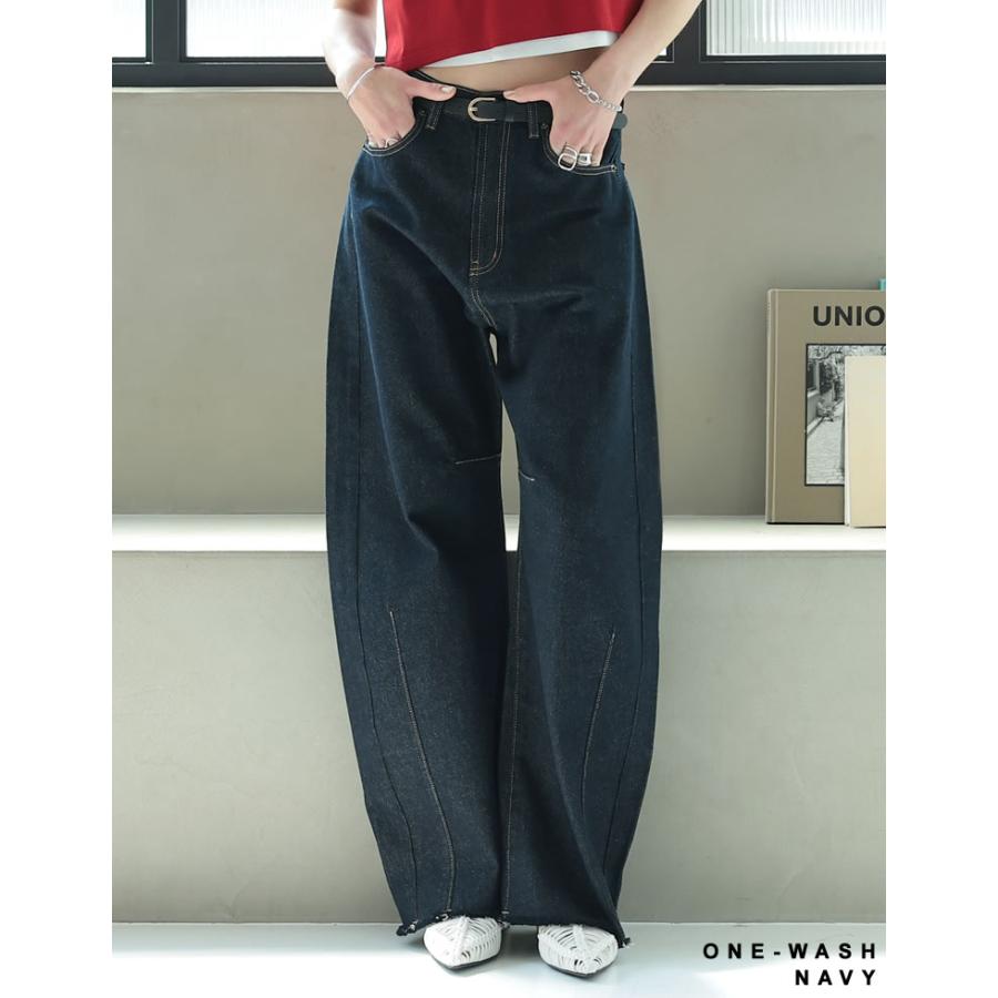 Re:EDIT（リエディ） デニム レディース パンツ バレルレッグ 低身長高