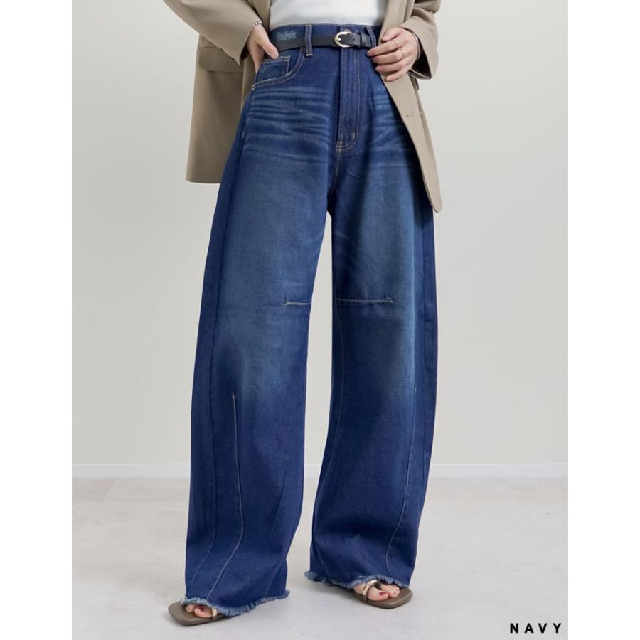 Re:EDIT（リエディ） 3月7日19時〜10％OFF デニム パンツ バレルレッグ