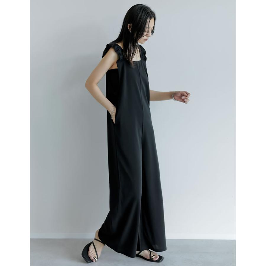 オールインワン レディース フリルストラップ バックリボン マシンウォッシャブル お家で洗える 洗濯機で洗える 低身長 2023春夏 | Re:EDIT | 13