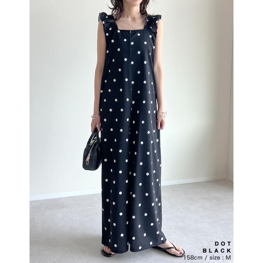 オールインワン レディース フリルストラップ バックリボン マシンウォッシャブル お家で洗える 洗濯機で洗える 低身長 2023春夏 | Re:EDIT | 18