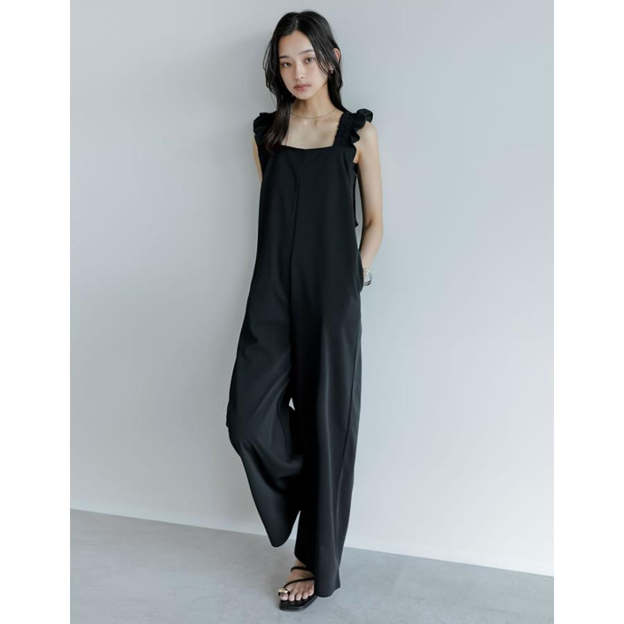 オールインワン レディース フリルストラップ バックリボン マシンウォッシャブル お家で洗える 洗濯機で洗える 低身長 2023春夏 | Re:EDIT | 04