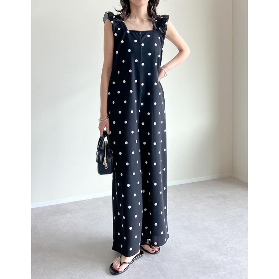 オールインワン レディース フリルストラップ バックリボン マシンウォッシャブル お家で洗える 洗濯機で洗える 低身長 2023春夏 | Re:EDIT | 06