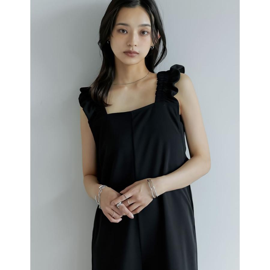 オールインワン レディース フリルストラップ バックリボン マシンウォッシャブル お家で洗える 洗濯機で洗える 低身長 2023春夏 | Re:EDIT | 12