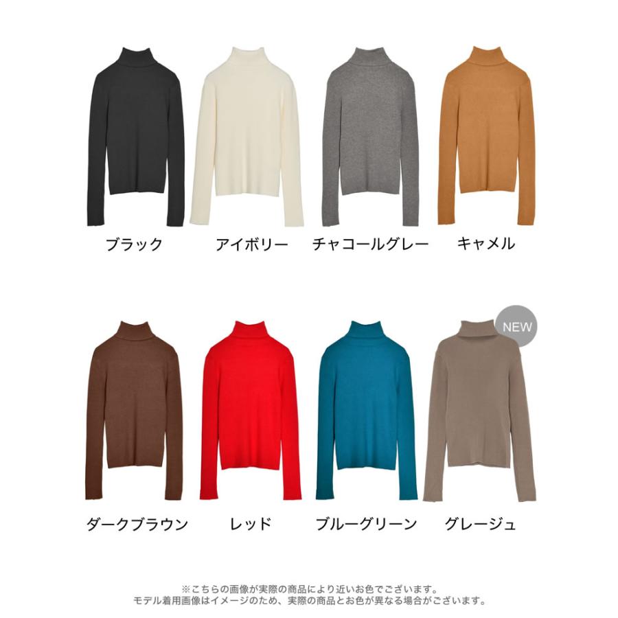 トップス レディース ニット 長袖 プルオーバー 金ボタン 袖ボタン カラー[mb] | Re:EDIT | 25
